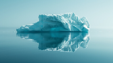 iceberg in polar regions, minimalist an shaped of iceberg like a polar bear