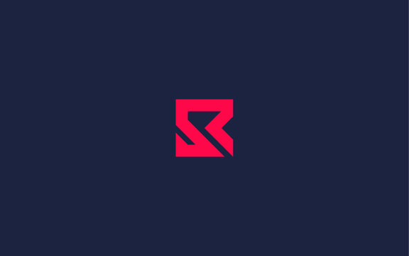 letter sr with square logo icon design vector design template inspiration
