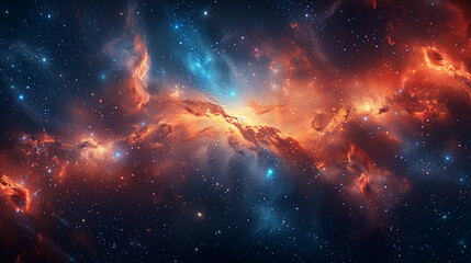 Fototapeta premium Vibrant space filled with stars. Generative AI