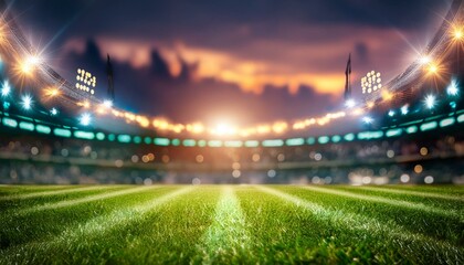  Sports backdrop Stadium for football on blurred background