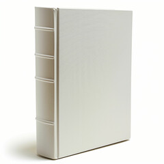 White binder with three compartments on each side. Generative AI