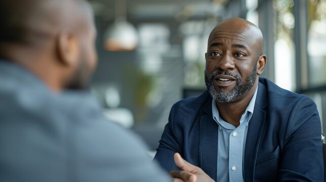 HR manager conducting a job interview in a modern office. emphasizing talent acquisition and company growth.
