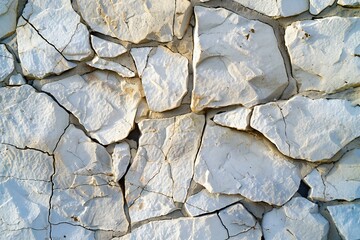 White stone wall texture or background,  Natural material for design and decoration