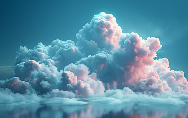 Group of clouds floating in the sky. Generative AI