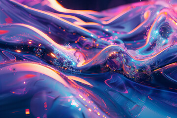 3d Glow Fluid Future