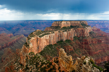 Emerging rock in grand canyon national park