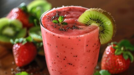 Honey Kiwi Strawberry Smoothie A Nourishing and Colorful Start to the Day