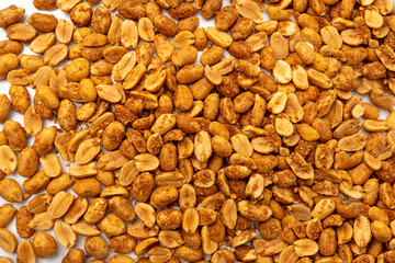 Spicy peanuts texture background, heeng jeera pea nuts mockup, Indian namkeen banner