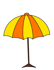 Hand-Painted Watercolor Set Of Images Includes Beach Bag, Flippers, Camera, Cocktail, And Other Summer Clipart