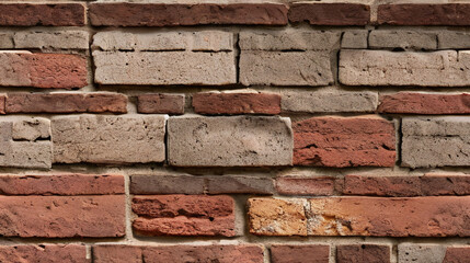 Stone Wall Texture. Brick Wall Background. Rough Stone Surface. Ancient Brickwork. Weathered Vintage Old Masonry Rustic Aged Architecture Pattern Urban Red