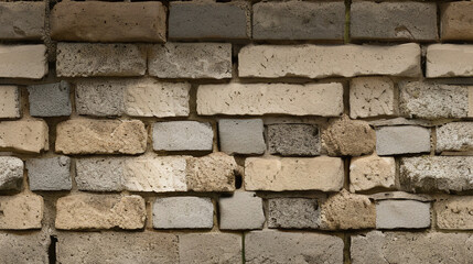 Obraz premium Stone Wall Texture. Brick Wall Background. Rough Stone Surface. Ancient Brickwork. Weathered Vintage Old Masonry Rustic Aged Architecture Pattern Urban Brown Grey Gray