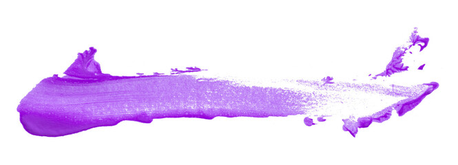 Shiny purple brush watercolor painting isolated on transparent background. watercolor png