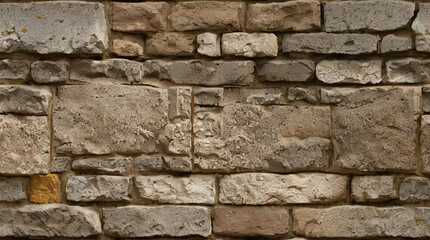 Stone Wall Texture. Brick Wall Background. Rough Stone Surface. Ancient Brickwork. Weathered Vintage Old Masonry Rustic Aged Architecture Pattern Urban Brown Grey Gray