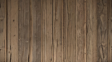 Naklejka premium Vintage Wooden Plank Wall. Rustic Wood Board Background. Antique Paneling Texture. Rough Timber Wall Surface. Weathered Lumber Board Fence