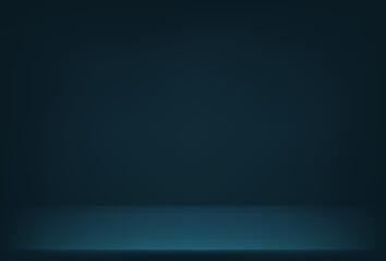 Blue navy background. Realistic studio wall. Minimal 3d shelf. Space for selling products on the website. Space for text. stand for products.