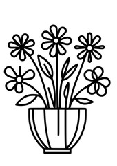 Flower Vase SVG File, Flower SVG, Cut Flower Files, Flower Vase PNG, Flower Bouquet Svg, Flower vase Silhouette, Floral SVG, Flower SVG