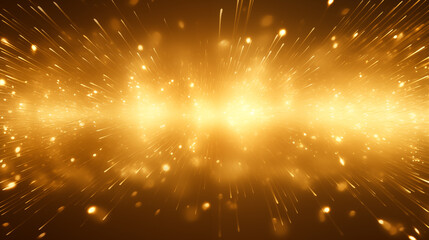 Naklejka premium Blurred light spots and golden holiday background