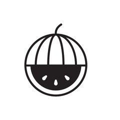 Watermelon icon design with white background stock illustration