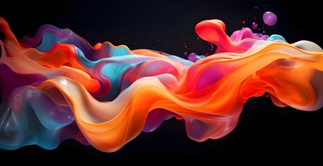 Colorful background with colorful waves and bubbles on white background, colorful background design, colorful background, illustration of colorful abstract background with wavy