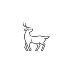 Modern Deer logo design 
