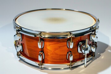 A snare drum with its characteristic crisp sound, often used in orchestras, bands, and percussion ensembles