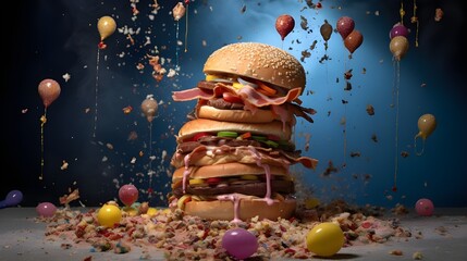 Burger, Monster Burger, Eating, Food