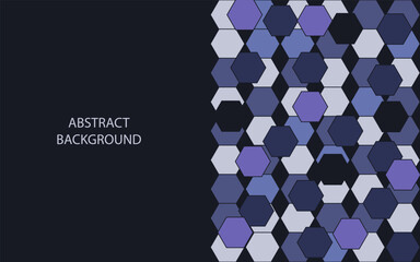 Abstract Simple Geometrical Background with Copy Space. Hexagon pattern backdrop. Trend Future Dusk 2025 color background. Vector aesthetic can used Web abnner, poster template