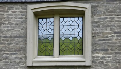 A Leaded Glass Window In An Old English Manor  2