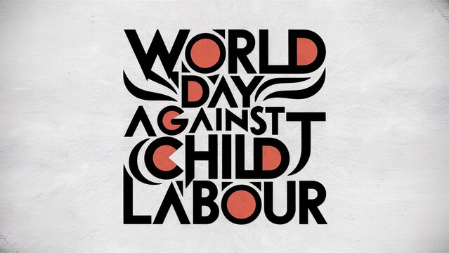 

World day against child labour, child labour, illustration. Calligraphy, World day against child labour poster, on. June 12. against child labour, Child labour post, human  World. day, child labour,
