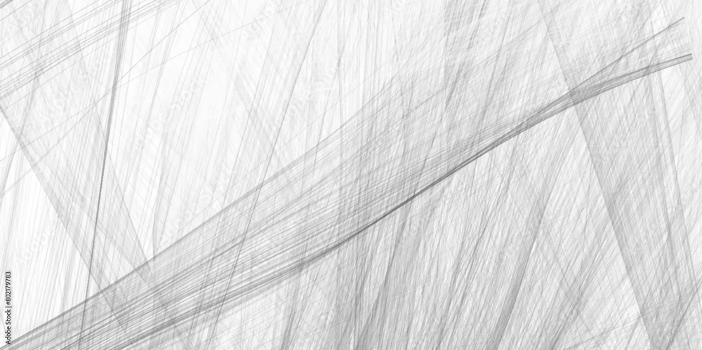 Poster Abstract geometric white and gray color with grunge background. abstract line pattern simple seamless design. Wide neutral gray vector backdrop. wrinkled canvas cloth texture Technology background.