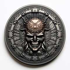 A Timeless Treasure Of A Black and White Photography Capturing the Essence of a Vintage Penny Coin