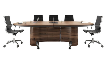 office conference table isolated on a transparent background