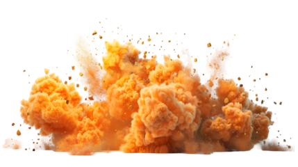 realistic explosion isolated on a transparent background