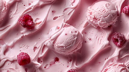 Close up of dessert with fresh raspberries