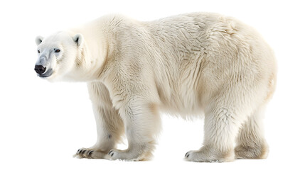White Polar Bear isolated on a transparent background