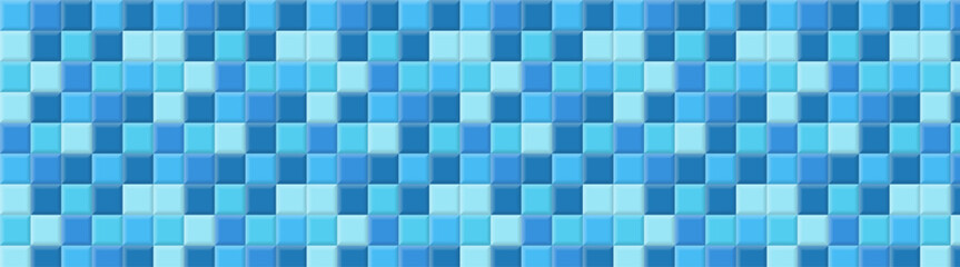 blue bottom pool tile seamless pattern