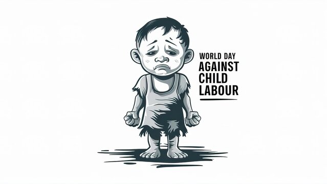 
World day against child labour, Child labour post, vector. illustration, World day against child labour poster, child labour, June 12. child labour, against child labour, Child labour post,