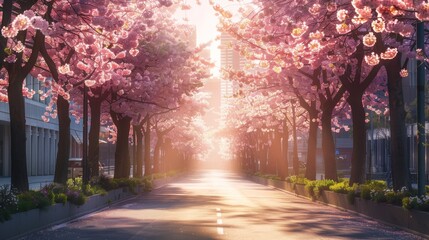 .A_street_lined_with_cherry_blossom 
