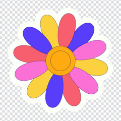 Hand drawn y2k girls sticker vector design in eps 10