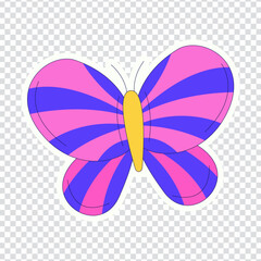 Hand drawn y2k girls sticker vector design in eps 10