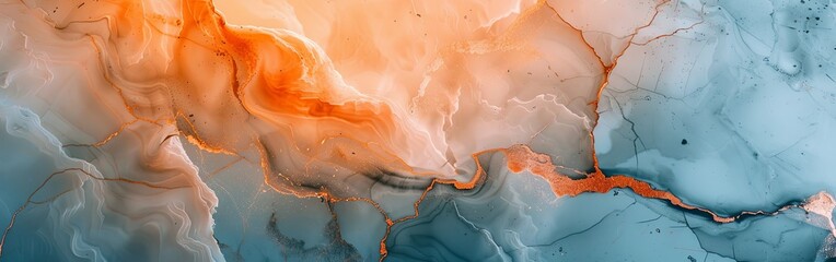Obraz premium Fluid Elegance of Swirling Alcohol Ink Marble Art