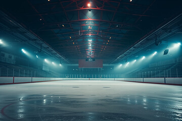 Arena ice rink for hockey