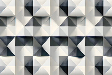 Obraz premium Clean and simple 3D seamless pattern featuring geometric shapes arranged in a minimalist design, with neutral colors exuding a sense of elegance and sophistication.