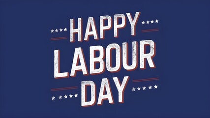 Obraz premium Labor Day lettering USA background vector illustration. Labor Day celebration banner with USA flag and text - Labor Day United States of America