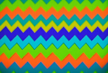 Fototapeta premium Bright and vivid lucid chevron zigzag design in high-contrast tones. AI generated.