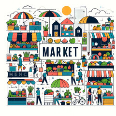 Farmer's Market Illustration