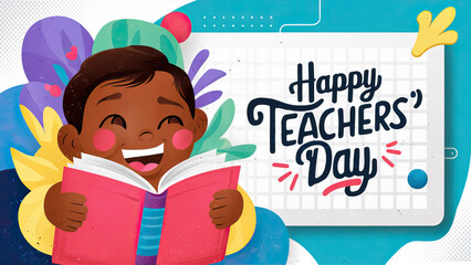 Teacher's Day, Post, Teacher's Day Poster, Vector. Teacher's Day Vector, Happy Teacher's Day, School Concept Teacher's Day, Illustration. Teacher's Day Typography, Social Media Post. Teacher's Day Pos