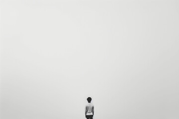 Obraz premium man, back view, copy space