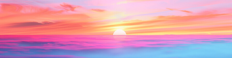 Explore the dynamic energy of a sunrise gradient, as the colors of the sky shift and change with...