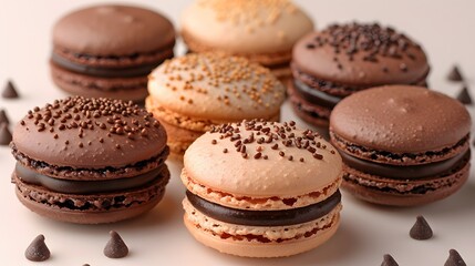 colorful pastel-colored macaroons, traditional French cuisine